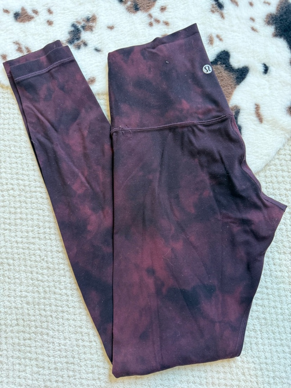 lululemon athletica Burgundy Tie-Dye Leggings Align